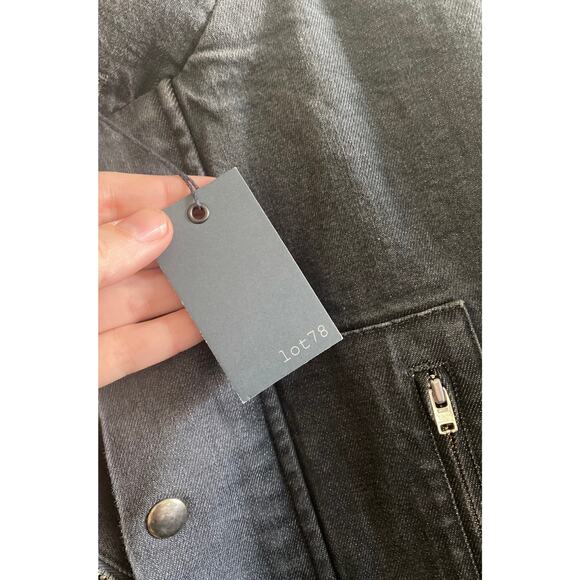 Lot78 Stretch Short Grey Denim Jacket - Picture 2 of 3